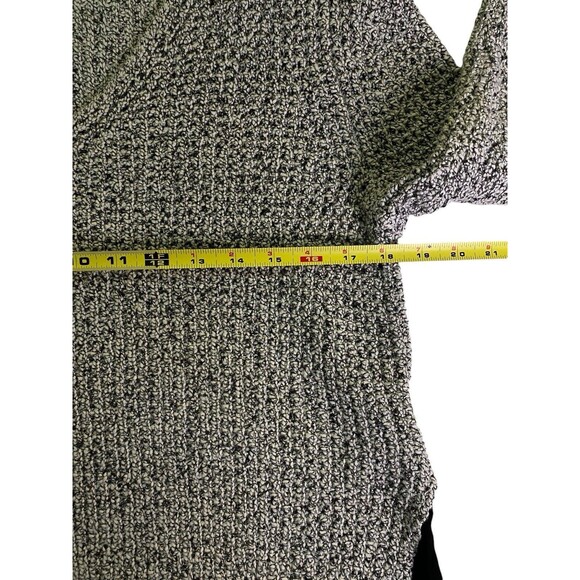 Banana Republic Womens Medium Gray/Black Chunky Knit V Neck Pullover Sweater - Picture 5 of 11
